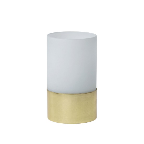 Teelichthalter - 14,2cm (Gold/Weiß) von Urban Nature Culture