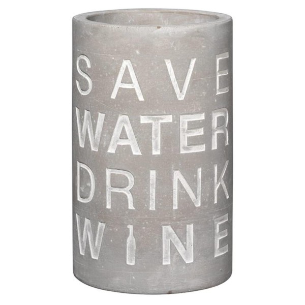 Weinkühler "Save water" - 13,5x21 cm (Grau) von räder Design