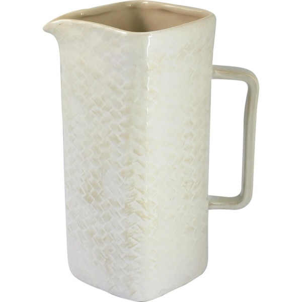 GreenGate Krug "Woven" - 13x22,5 cm (Off White)