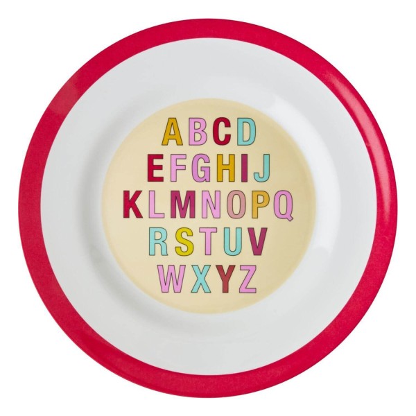 rice Melamin Essteller "Alphabet" (Rot)