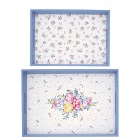 GreenGate Tablett im 2er-Set "Laura" (White)