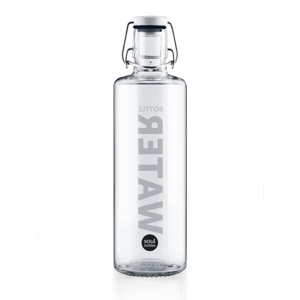 Trinkflasche aus Glas "Water Bottle" - 1 l von Soulbottles