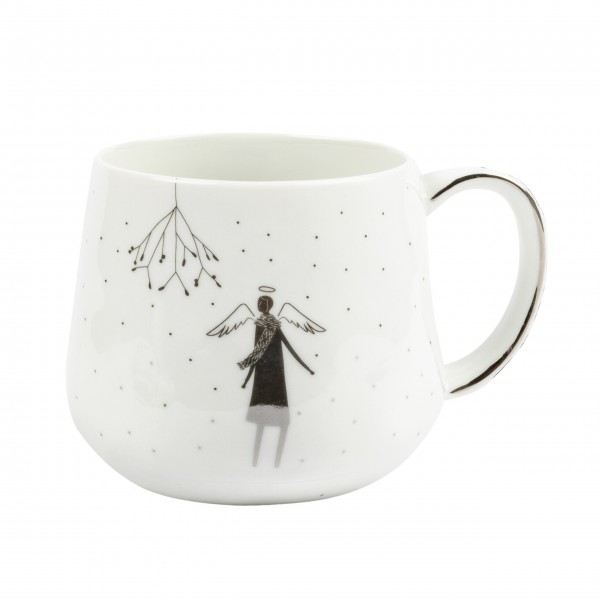 Tasse "Winterwunderland Mistelzweig" (Silber) von räder Design