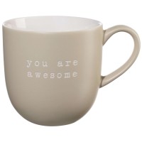 Henkelbecher "you are awesome" - 350 ml (Beige) von ASA