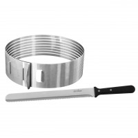 Zenker Tortenboden-Schneidhilfe "Patisserie" - mit Konditor-/Glasurmesser-1
