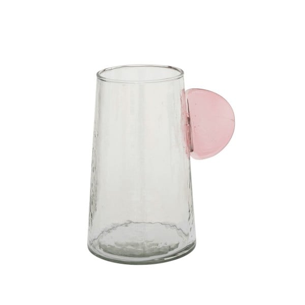Glas-Vase mit Ohr - 20cm (Klar/Rosa) von Urban Nature Culture
