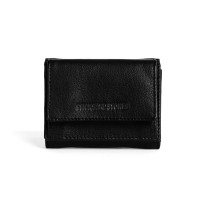 Sticks and Stones Geldbörse "Merida Wallet" (Black) - Gewaschenes Büffelleder