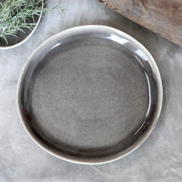 Servierplatte "Calais" - Oval (Kohle) von Chic Antique