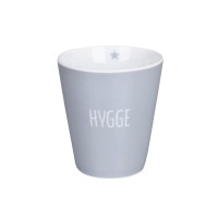 Krasilnikoff Happy Mug ohne Henkel "Hygge" (Grey)
