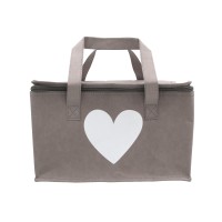 Kühltasche "Herz" - 30x18x22 cm (Grau) von Eulenschnitt
