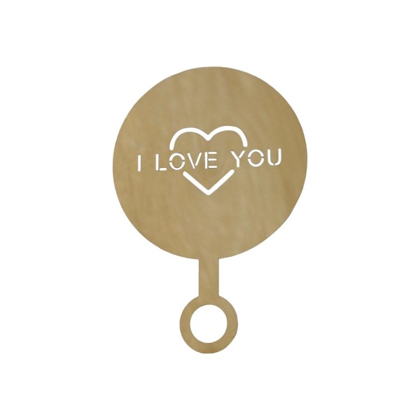 Kaffee-Schablone "I Love You" (Gold) von Chic Antique