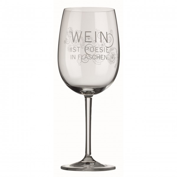 Rotweinglas "Wein ist Poesie..." von räder Design