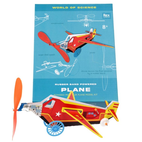 Modellbausatz "Flugzeug" mit Gummibandantrieb von Rex LONDON