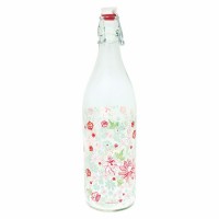 GreenGate Glasflasche mit Bügelverschluss "Xenia" (White)