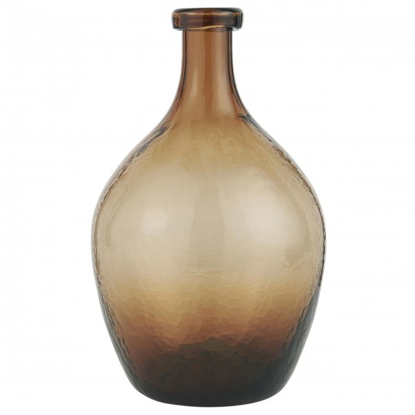 Ib Laursen Vase "Glasballon" mundgeblasen - (Braun)