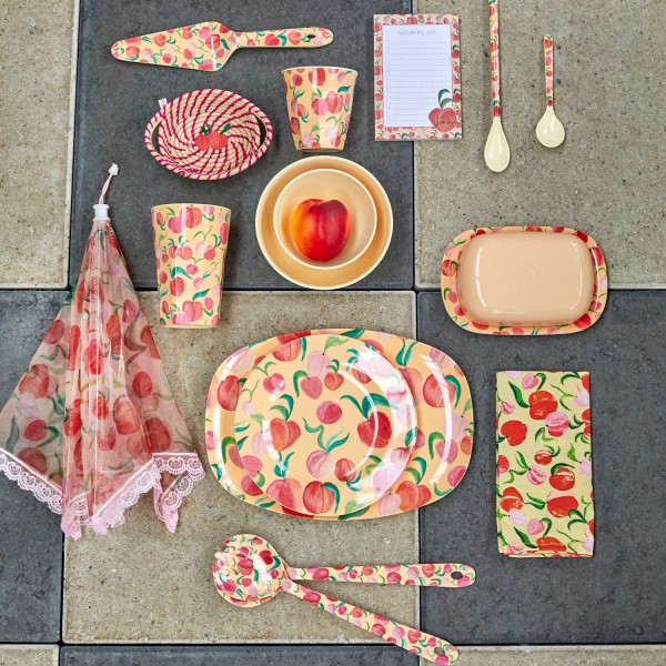 rice Melamin Frühstücksteller "Peach" (Apricot)