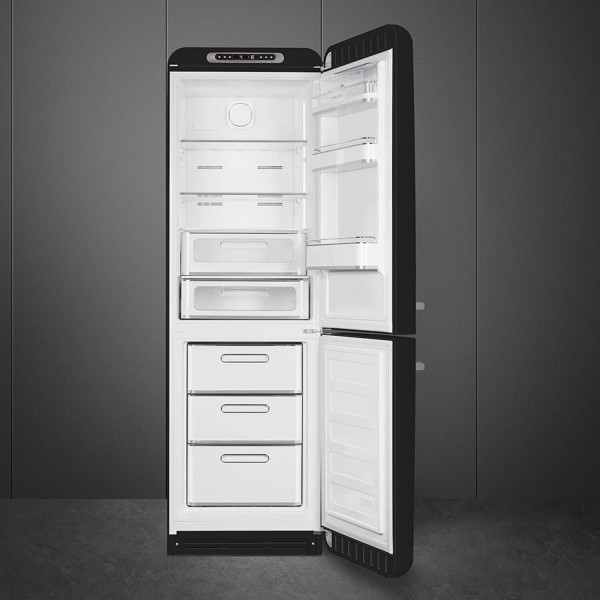 smeg Kühl-/Gefrierkombination "50's Retro Style" FAB32 mit Türanschlag rechts (Schwarz)