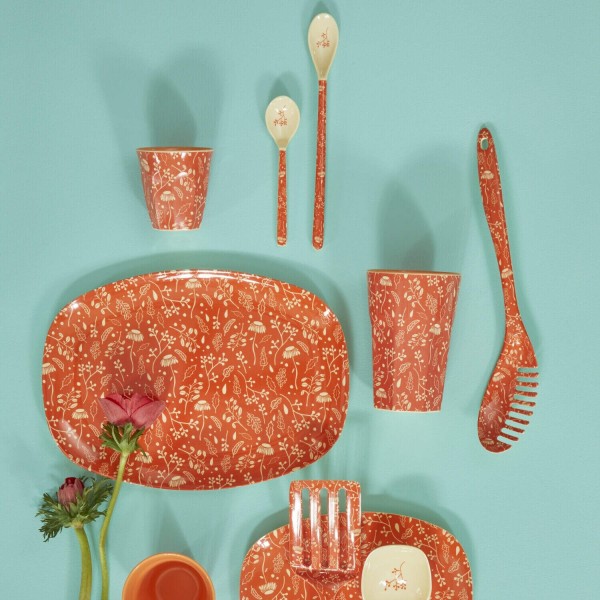 rice Melamin Schale "Fall/Herbst" - Medium (Orange/Creme)