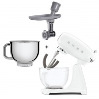 smeg Spezial Paket Küchenmaschine "50´s Retro Style" (Weiß)