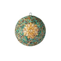 Weihnachtskugel "Opium Blumenmuster" -10cm (Gold) von Gift Company