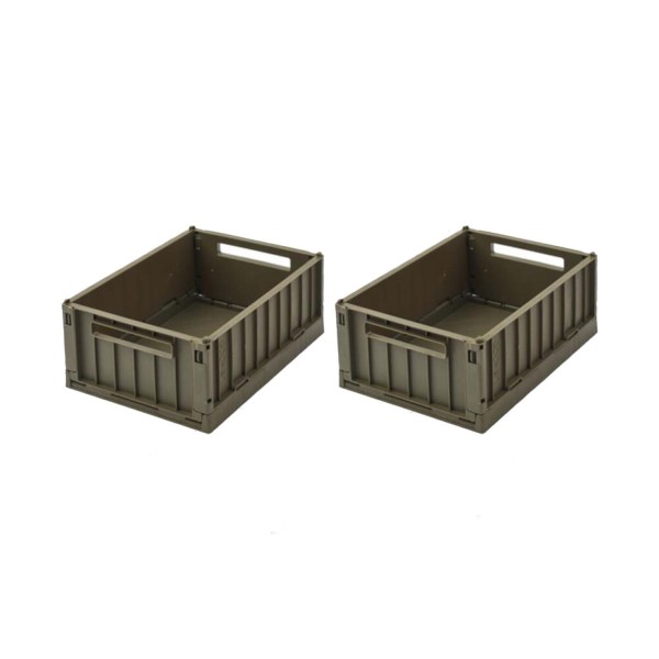 Liewood Aufbewahrungskorb "Weston" im 2er-Set - 5 l (Army brown)