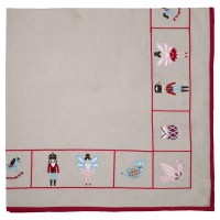GreenGate Tischdecke "Xmas Cindarella" - 120x120 cm (Weiß)