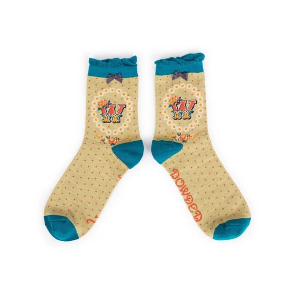 Powder Damen Socken "A-Z" - Buchstabe W