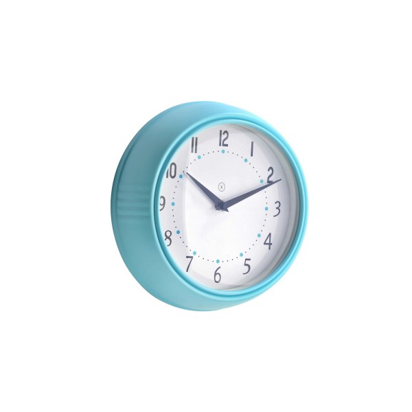 Wanduhr "MILANO" (Blau/Weiß) - Durchmesser 24,5cm von SOMPEX