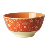 rice Melamin Schale "Fall/Herbst" - Medium (Orange/Creme)