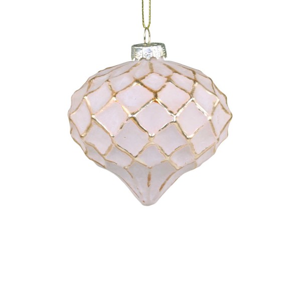 Christbaumschmuck "Tropfen" (Antique Puder/Gold) von Chic Antique