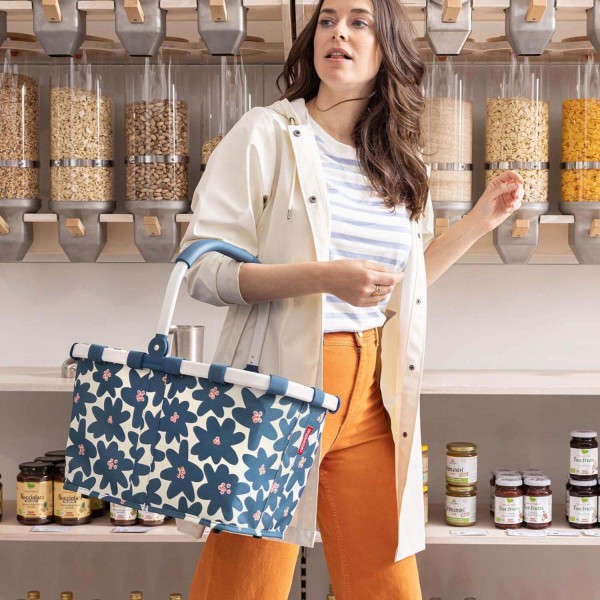 Reisenthel Einkaufskorb/Carrybag Frame "Daisy Blue" (Blau/Weiß)