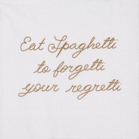 Papierservietten "DINING - Eat Spaghetti" - 16,5x16,5 cm (Weiß) von räder Design