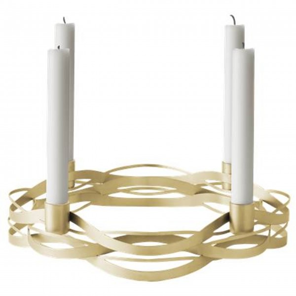 Stelton Adventskerzenständer "Tangle" - 26,5 cm (Gold)