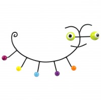 Pylones Wandkleiderhaken "Caterpillar" (Grün)