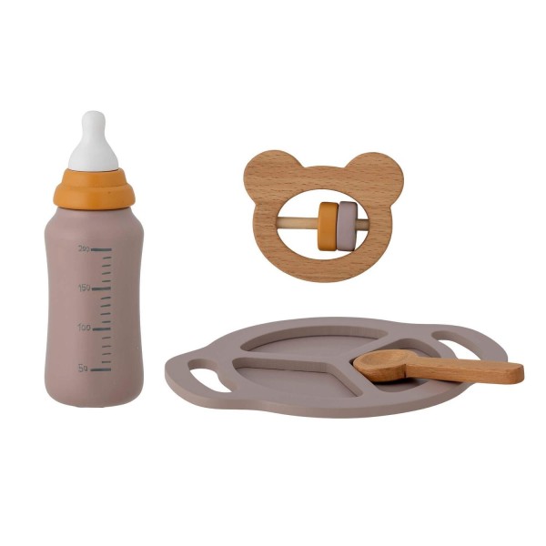 Bloomingville MINI Spiel-Set "Riina" - 4 tlg. (Grau/Natur)