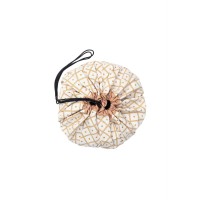 Aufräumsack/Spielmatte "Geo Mustard" - ø 140 cm (Beige/Braun) von Play&Go