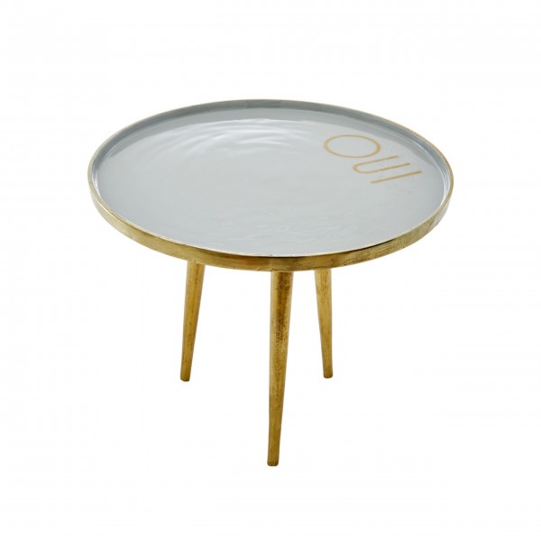 Rice runder Beistelltisch "OUI" (Graublau)-1