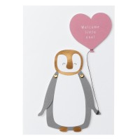 Tierische Babykarte "Pinguin - Welcome little one!" - 18x12,5 cm (Bunt) von räder Design