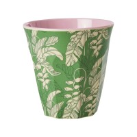 rice Melamin Becher "Paradise Print" - Medium (Grün)