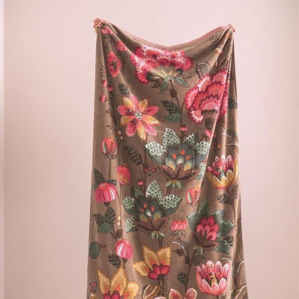 Pip Studio Strandlaken "Sunny side up" - 100x180 cm (Khaki)