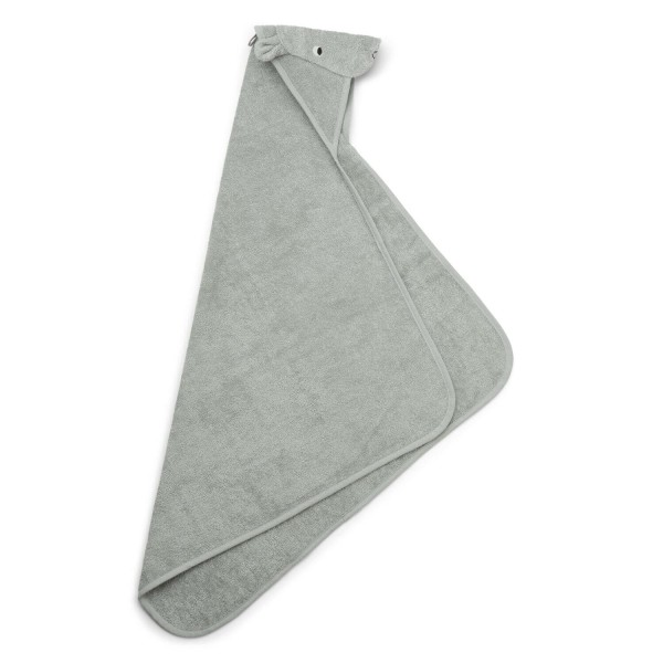 Baby-Handtuch mit Kapuze "Albert Nilpferd" (Dove Blue) von Liewood