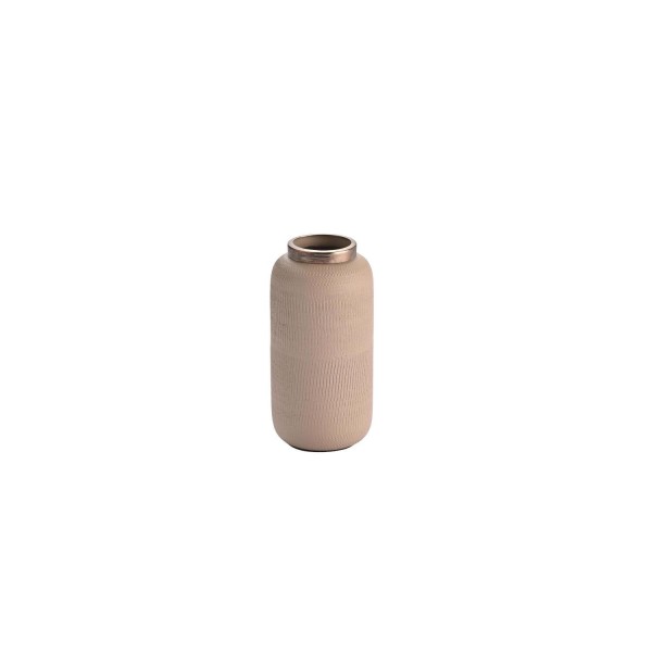 Vase mit Metallring "Saigon" - XS Matt (Sandstone)