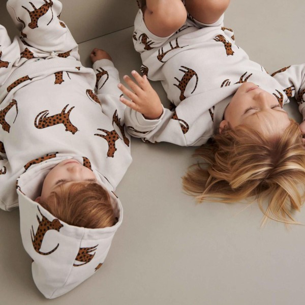 Kinder-Hoodie "Hildur - Leopard" (Sandy) von Liewood