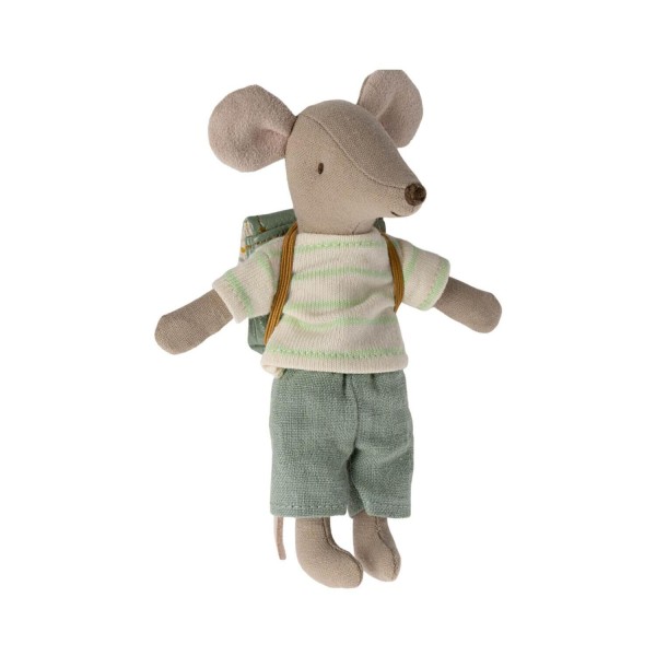 Maileg Maus mit Tasche "Dreirad" - Großer Bruder (Grün)