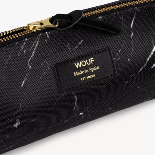 Mäppchen "Black Marble" (Schwarz/Weiß) von Wouf