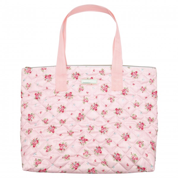 Greengate gestreifte Tasche -klein "Abigail" (Pale Pink)