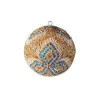 Weihnachtskugel "Opium Rauten" -10cm (Blau/Gold) von Gift Company