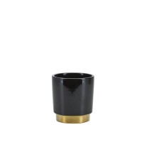 Miss Étoile Blumentopf - 10,5 cm (Schwarz/Gold)