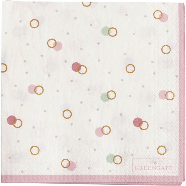 GreenGate Papierserviette "Kylie" - Klein/20Stück (White)