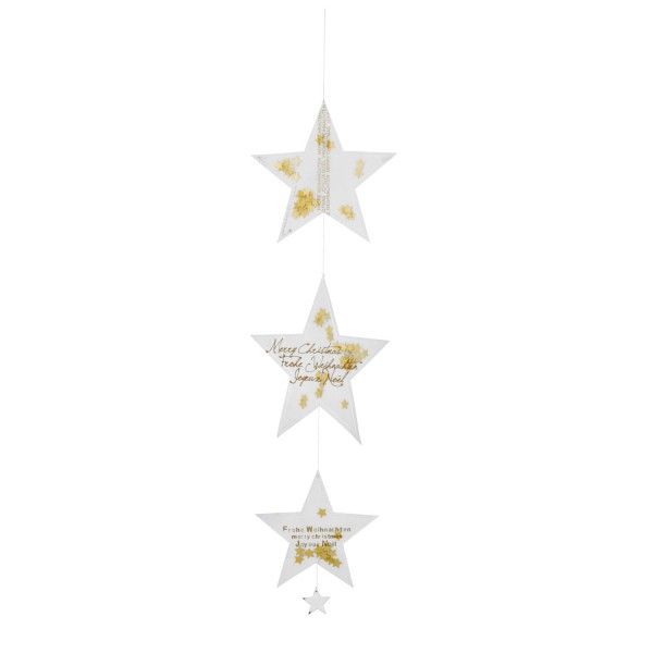 Dekokette "WEIHNACHTSZAUBER - Sterne" (Weiß/Gold) von räder Design